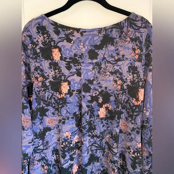 Peruvian Connection Shadow Blossom Long Sleeve Dress Purple Size L - Picture 4 of 8